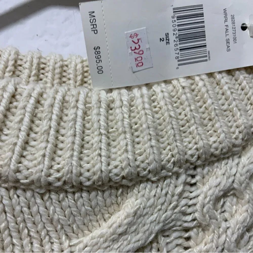 New Ralph Lauren lamb wool and silk Cable knit dress 2 - Picture 9 of 13